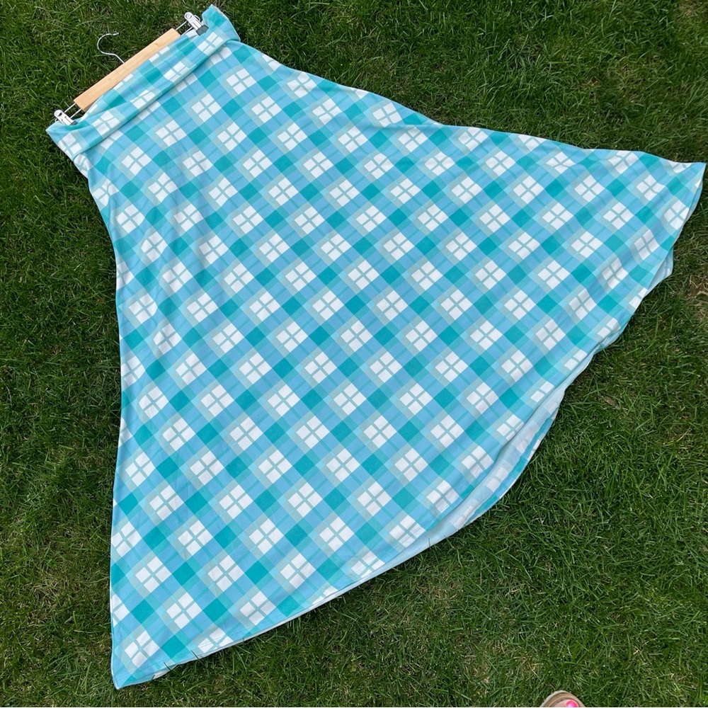 Lularoe Blue & Turquoise Sz M Maxi Skirt Worn Once